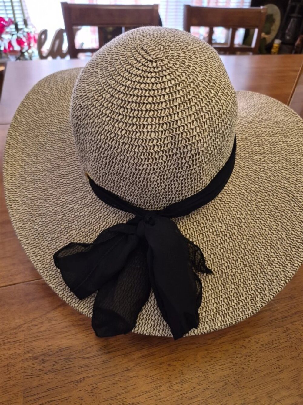 Rima Beach World 100% Straw Hat Ribbon Tan